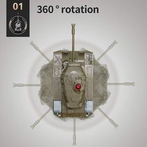 اسباب بازی ماشین کنترلی شارژی تانک MZ Military Battle Tank Toy مقیاس 1:30_اسباب بازی ماشین کنترلی